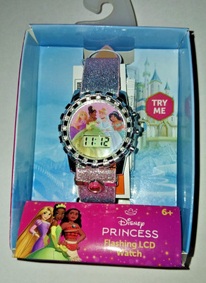 Disney Princess Kids Girls Flashing LCD Wrist Watch New