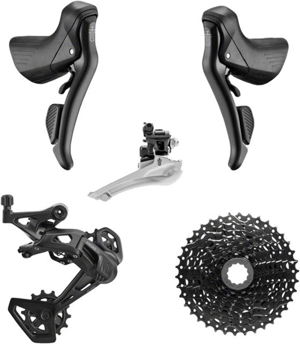microSHIFT Sword Black 2x9-Speed Groupset - Includes Brake/Shifters, Front Derai