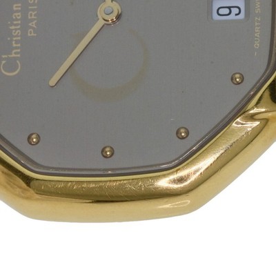 CHRISTIAN DIOR Octagon Watches 25.154 Gold Plated/Gold Plated mens