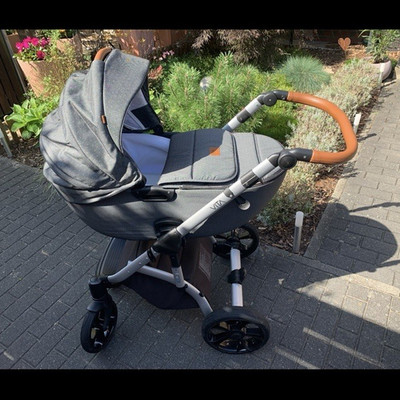 MyJunior Vita Unique Kombi-Kinderwagen mit Isofix, grau