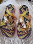 Auth Emilio Pucci, sandals, flip flops 36 shell design, Geometric, Multicolor — photo 2