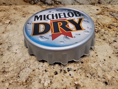 Vintage Michelob Dry Beer Bottle Cap Round Wall Sign Man Cave