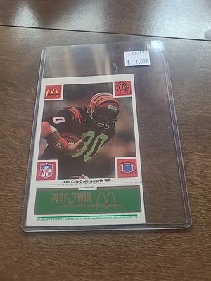 1986 Mcdonalds Cris Collinsworth Green Tab Rub Off C003573