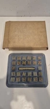 Vintage Craftool Complete Alphabet Leather Tool Stamps Set 1/2" Zinc Plate 1980s
