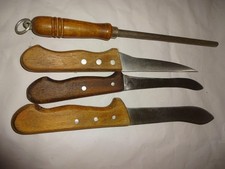 Altes Messer Metzger, Schlachtermesser Holzgriff + stahl 27-32 cm