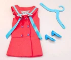 New ListingVINTAGE 1960's BARBIE FRANCIE "LAND HO!" Red & Blue Sailor DRESS & Shoes #1220