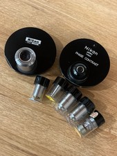 Nikon Leitz  Microscope Lot Phase Contrast & Slit Plates & Phaco 25x 40x Lenses