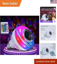 12W Smart LED Bulb with Built-In Bluetooth Speaker & Color Options for Events