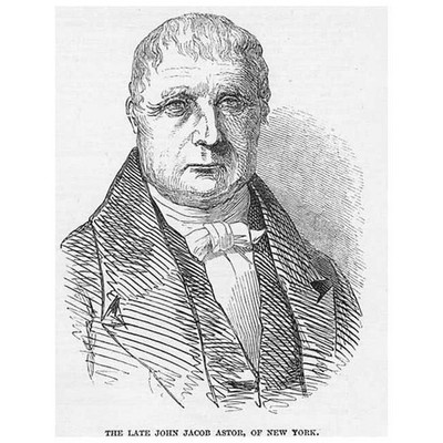 JOHN JACOB ASTOR of New York - Antique Print 1848