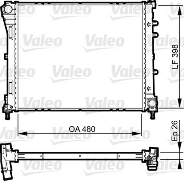 Valeo MotorküHler WasserküHler 735273 FüR Ford KA 500 Fiat Panda VAN Aluminium-image