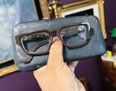 Chrome Hearts 2 Thick Sunglasses Brown/Gold W/Case & Receipt