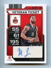 2025-26 Contenders EuroLeague Mike James, AS Monaco Veteran Ticket Auto