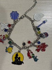 The Little Mermaid Ariel Thrmed Metal Charm Bracelet New