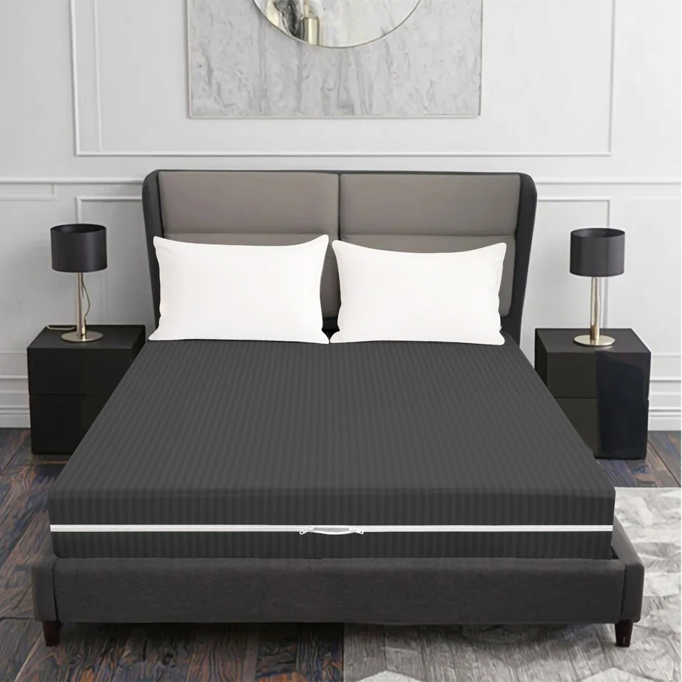 Luxury Zipped Mattress Protector Anti Bed Bug Full Encasement Single Double King - Image 4 of 4