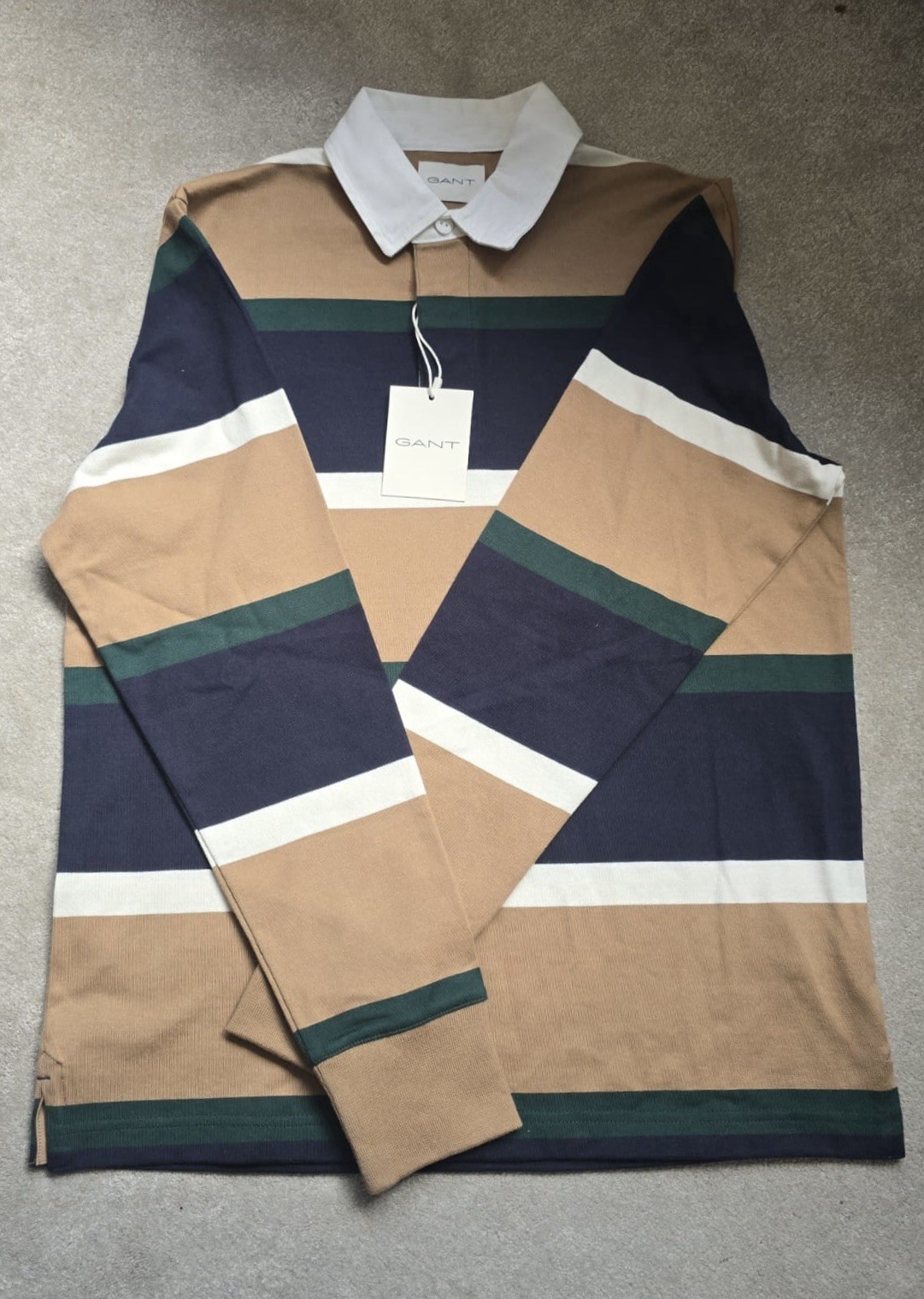 Gant Shield Barstripe Heavy Rugger Mens Small BNWT RRP: £125