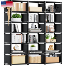 Librería Mavivegue 18 cubos extra grande estante para libros hágalo usted mismo cubo organizador de almacenamiento