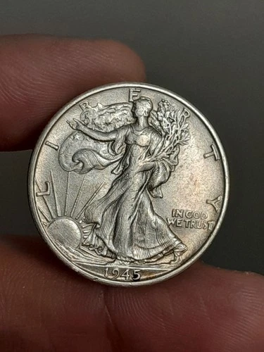1945- S Walking Liberty Half Dollar XF-AU