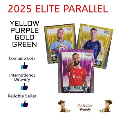 Panini Premier League 2025 ELITE Parallel Stickers - GREEN, GOLD, PURPLE, YELLOW