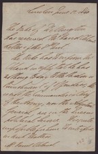 DUKE (ARTHUR WELLESLEY) OF WELLINGTON (GREAT BRITIAN) - THIRD PERSON LETTER
