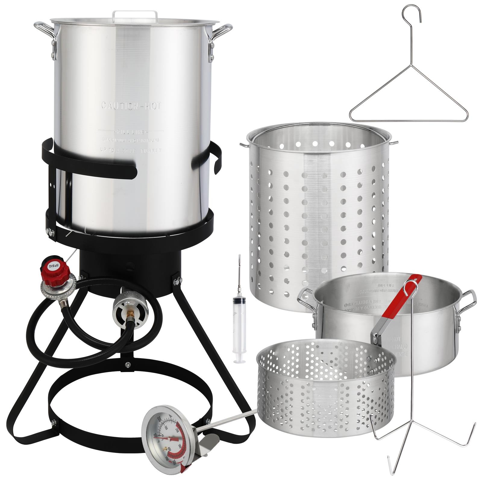 30qt Gas Propane Stock Cooker Rack 10qt Fish Pot