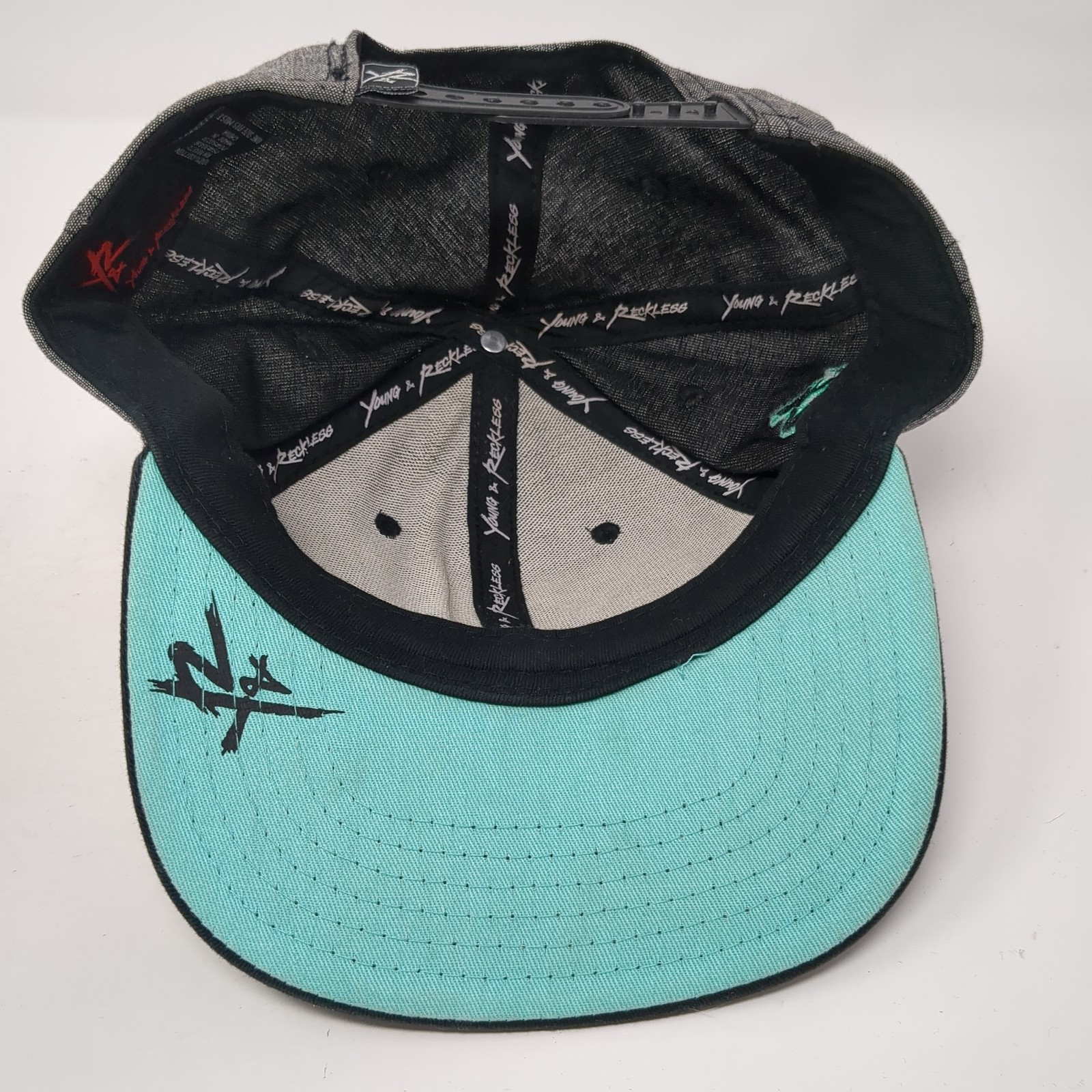 Reckless Snapback Cap Gray One Size Adjustable Em… - image 7