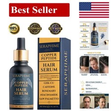 Seraphime Copper Peptide Serum for Hair Growth - 1 Fl Oz Pack of 1 , Blue