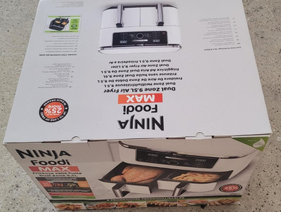 SharkNinja Foodi MAX Dual Zone AF400EUWH Doppelte Heißluftfritteuse 9.5 Liter