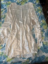 Meshki Long Sleeve Backless Satin Mini Dress  XXL NWT please See
