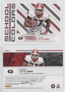 2018 Panini Contenders Draft Picks School Colors Nick Chubb #12 Rookie RC