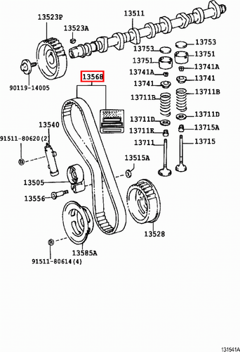 Genuine Toyota LandCruiser KZJ78 KZJ77 KZJ73 KZJ71 1KZ 3.0 Diesel Timing Belt - Picture 8 of 8