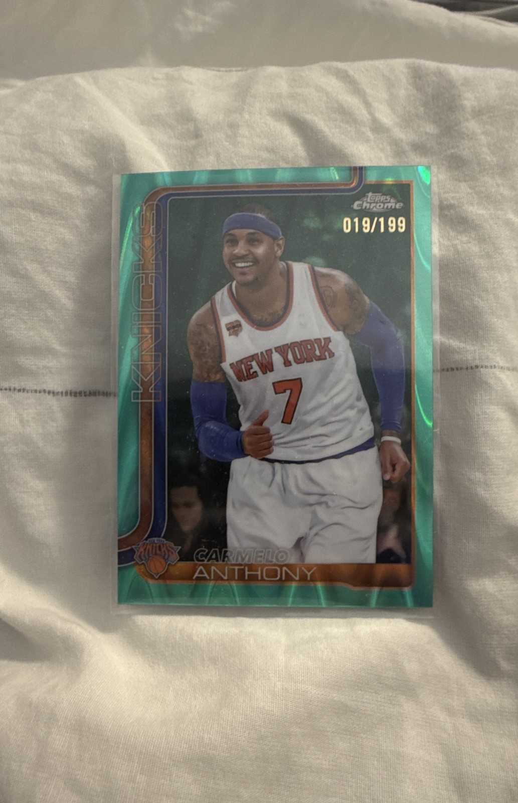 2025-26 Topps Chrome - Carmelo Anthony #248 Aqua Raywave Refractor /199
