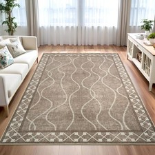 4x6 Area Rugs for Bedroom Living Room, Machine Washable Low Pile Rugs, Non Slip
