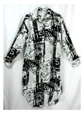 "LIVE 4 TRUTH" black/white long stylish dress Plus Size 1X made in India