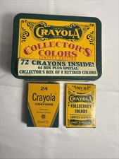 Vintage CRAYOLA Collector's Bundle, Empty Tin, Two Boxes Of Crayons