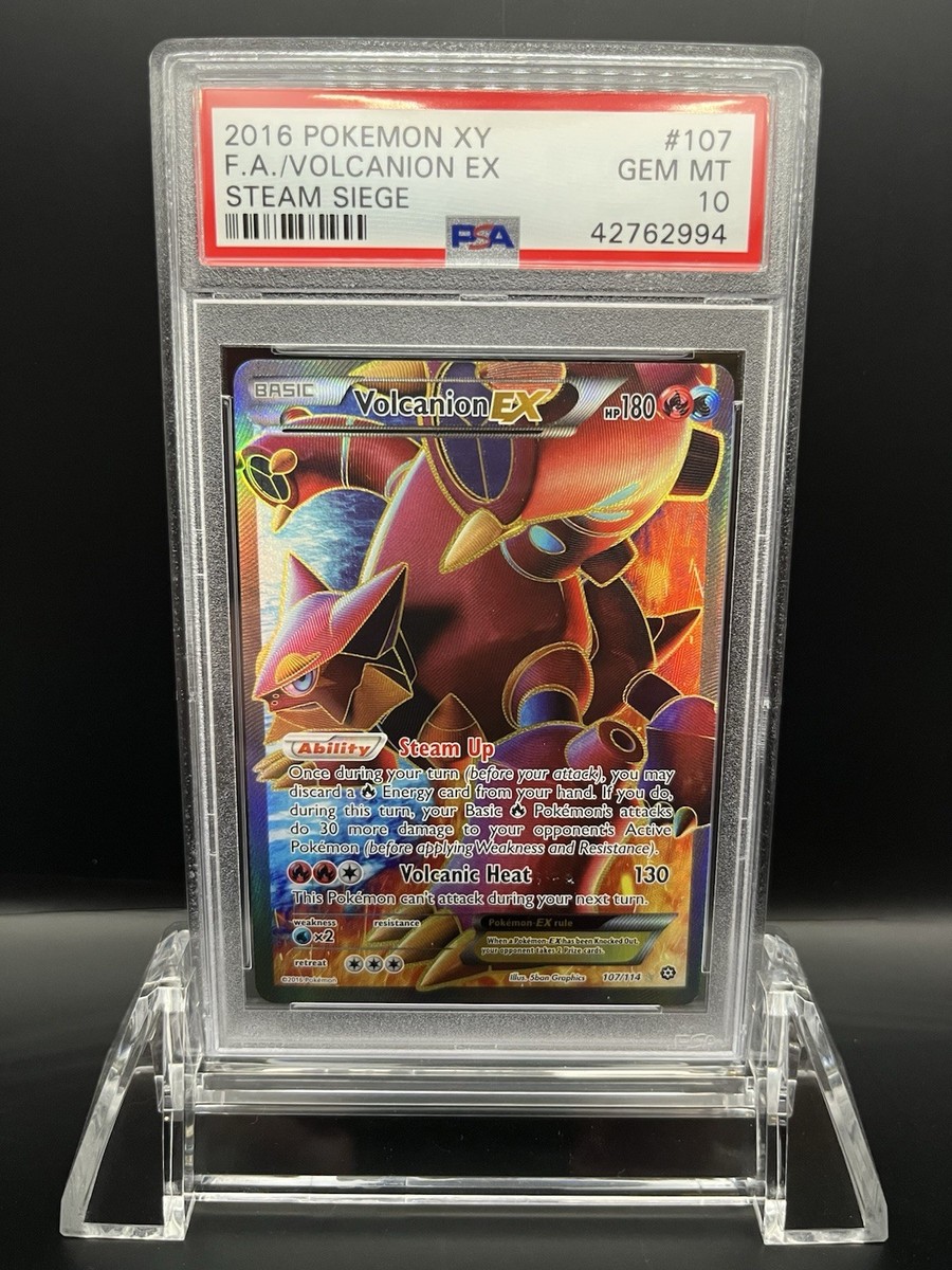 2016 Pokemon XY F.A./ Volcanion EX Steam Siege #107 PSA 10 | eBay