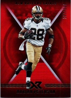 2017 Adrian Peterson Panini XR Red Parallel #67 New Orleans Saints HOF AP /299
