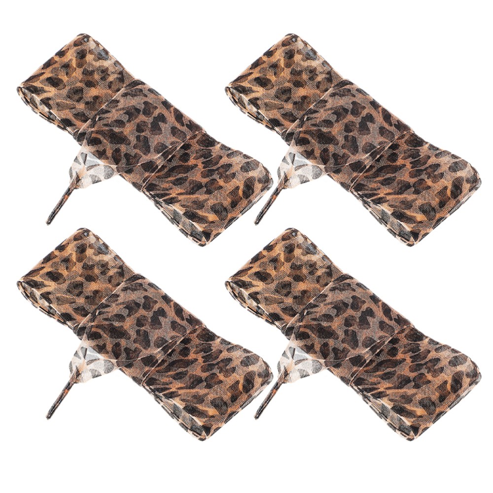 APL 2 Paia Lacci Larghi Lavoro Miss Animal per Sneakers Stampa Ghepardo