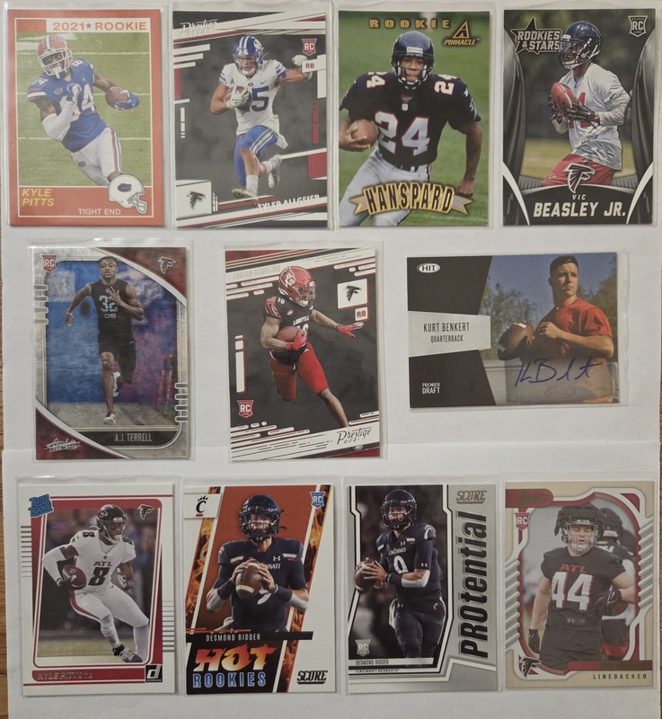 Atlanta Falcons 11-Card Rookie Lot