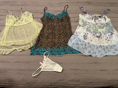 LOT of 4 Women's VICTORIA'S SECRET Lingerie Chemise Nightie Baby Doll Size M