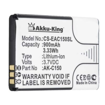 Batteria Di Ricambio Per Emporia Telme C140, C150, C151, T200, X200 - Sostituisce AK-C140, B111 - 900 MAh