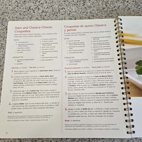 Pampered Chef More Latin Flavor - Bilingual Spanish English Cookbook 2009 Spiral - Picture 4 of 4