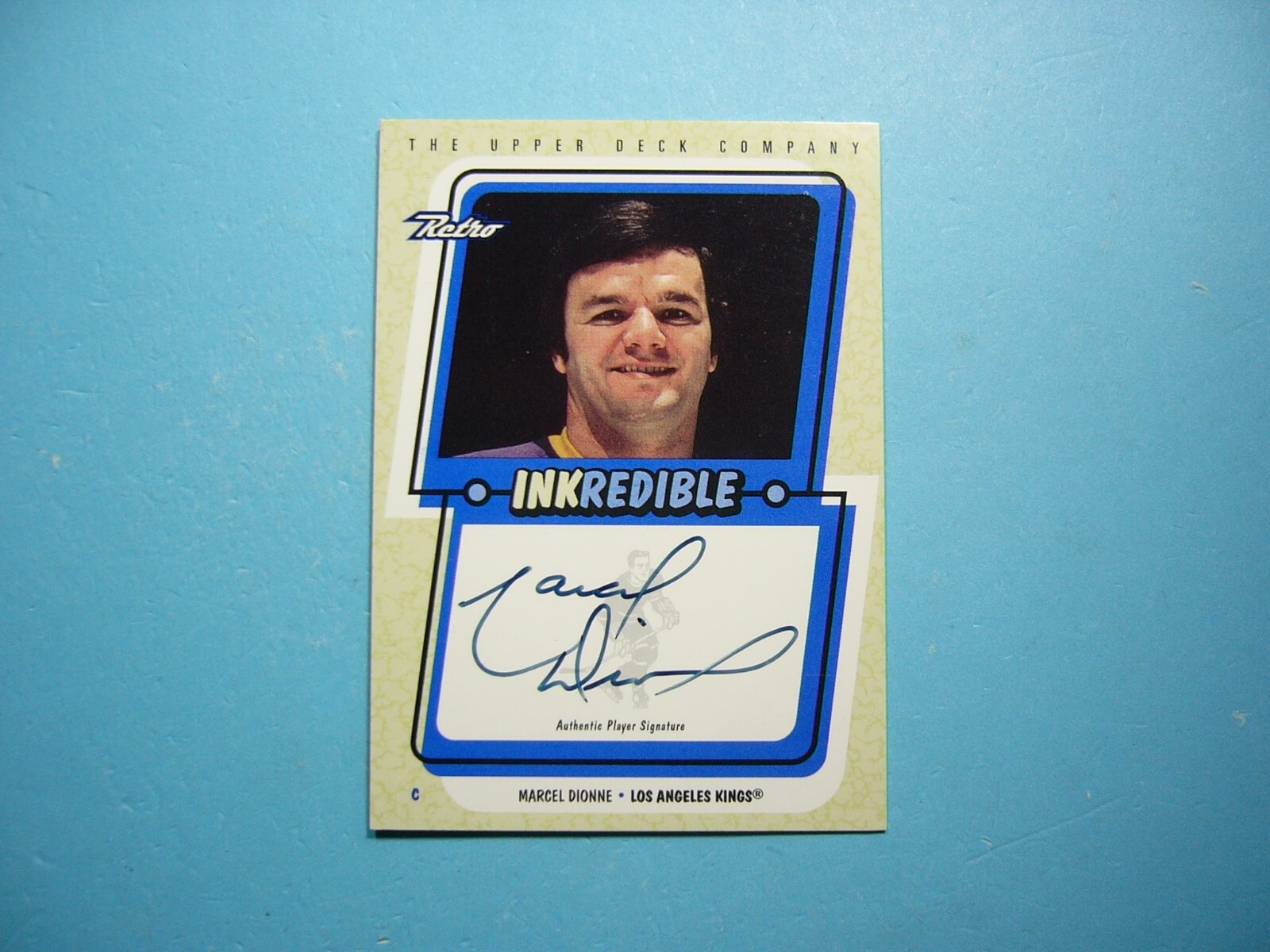 1999/00 UPPER DECK UD RETRO INKREDIBLE AUTO HOCKEY CARD #MD MARCEL DIONNE NM