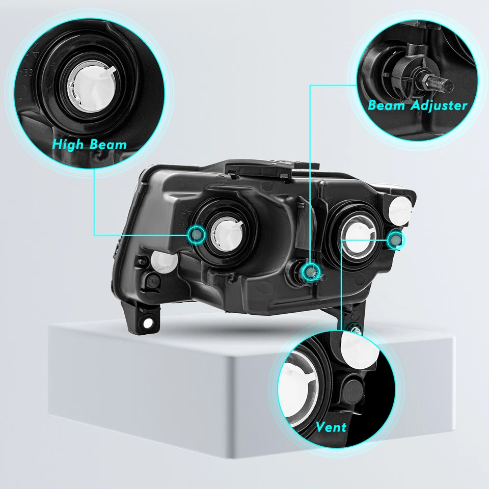 Faro halógeno izquierdo+derecho para Jeep Grand Cherokee 11-13 11-17 brújula cromado Foto 3 de 4