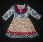 NEW Girls Boutique Floral Heart Print Long Sleeve Dress Size 2-3 Valentine's Day — photo 1