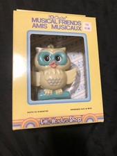 Vtg Little Wonders Shop Musical Friends Owl Nursery NIB Yellow Rainbow Baby Toy