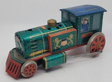 Vintage Tin Litho Modern Toy Train Battery Operated Tested Works Antique Japan