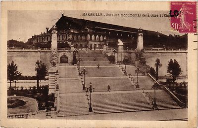 CPA AK MARSEILLE Monumentale Treppe zum Bahnhof St-Charles (403470)