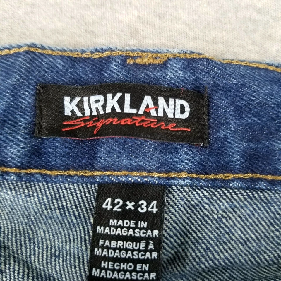 Kirkland Signature 42x34 Blue Jeans Quality 100% Cotton Denim Work - Image 2 of 4