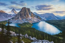 David DAASE " Mount Assiniboine " Limited Edition Canvas Mountain Lake SIGNED