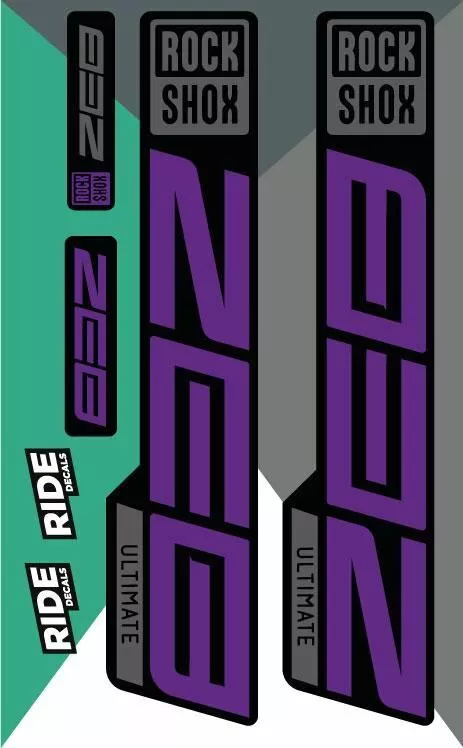 Purple best sale rockshox decals